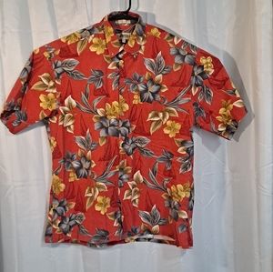 Campia Hawaiian Short Sleeve Button up men's shirt size XL Flowers